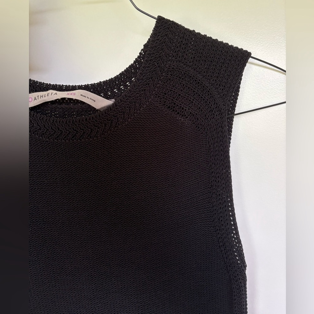 Athleta | Long & Lean Sweater Vest Tunic | Sz XXS | Black | EUC - Picture 4 of 9
